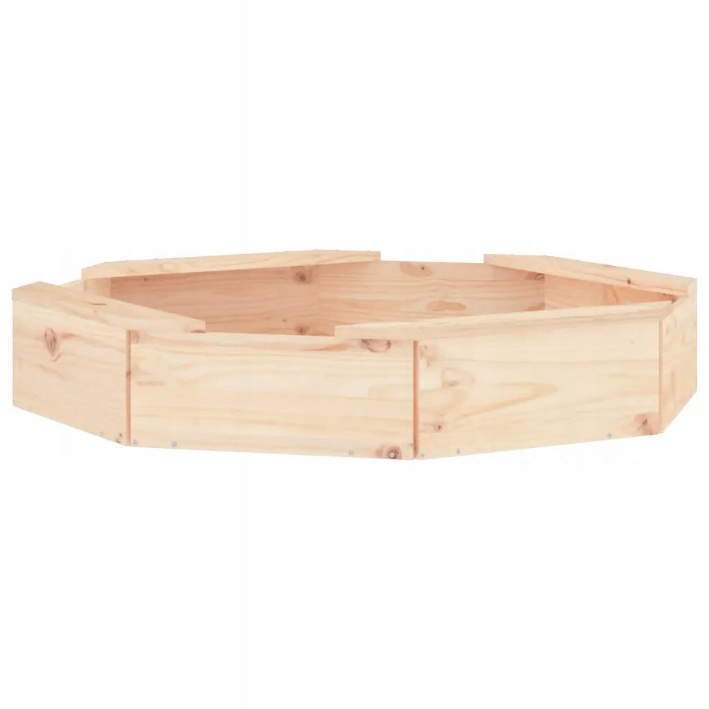 Sandbox with seats, octagonal, pine wood Kid's age 0＋