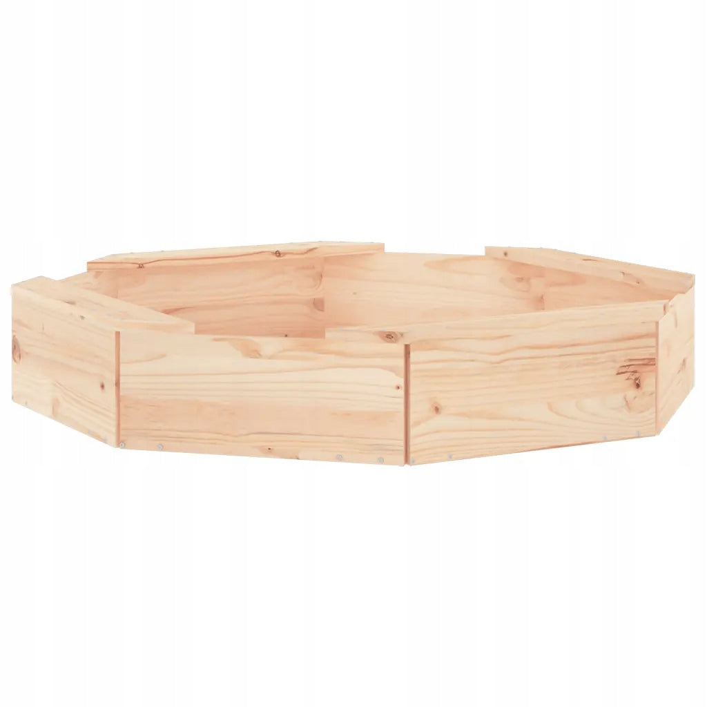 Sandbox with seats, octagonal, pine wood