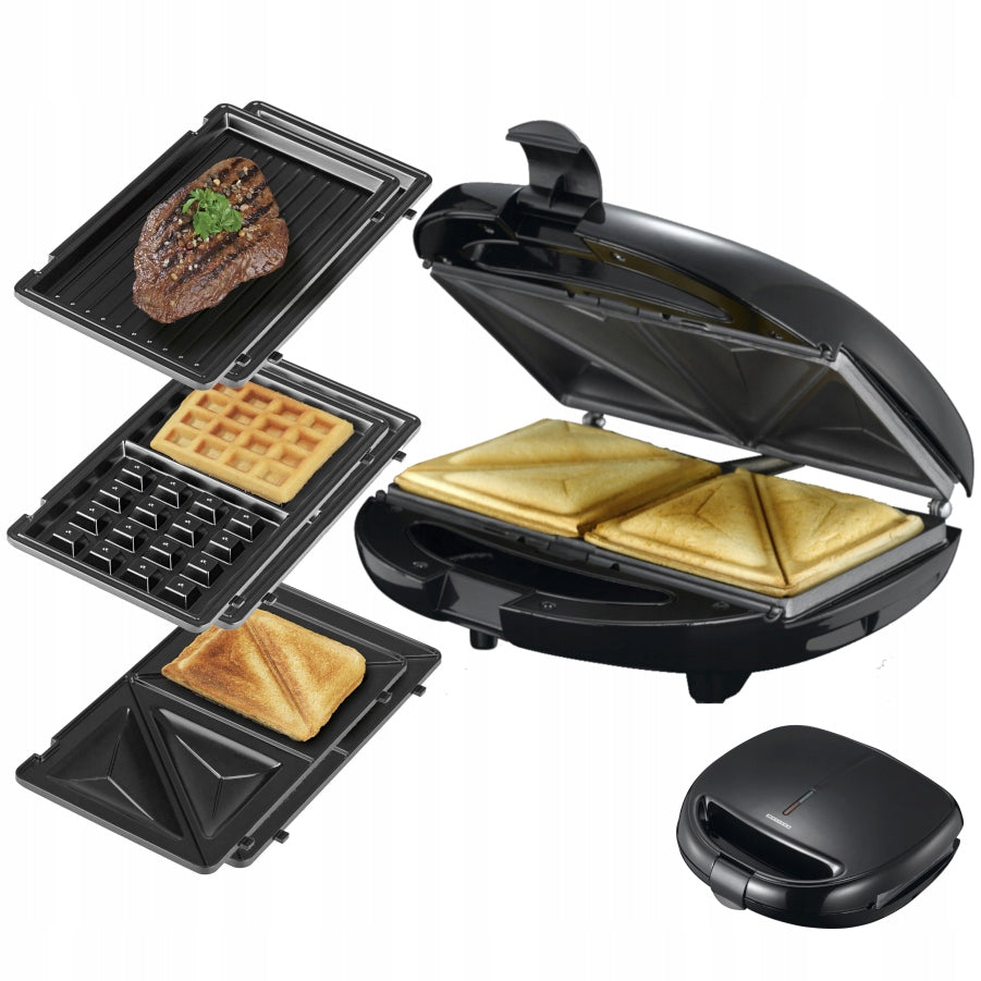 Sandwich Grill Waffle Iron MELISSA 16240110 3w1 850W Interchangeable Plates