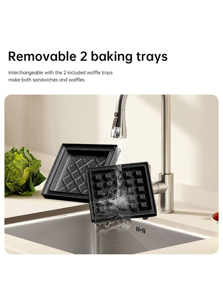 Sandwich Toaster Greenis 650W Green - Interchangeable Tiles and Automatic Lock Brand Greenis