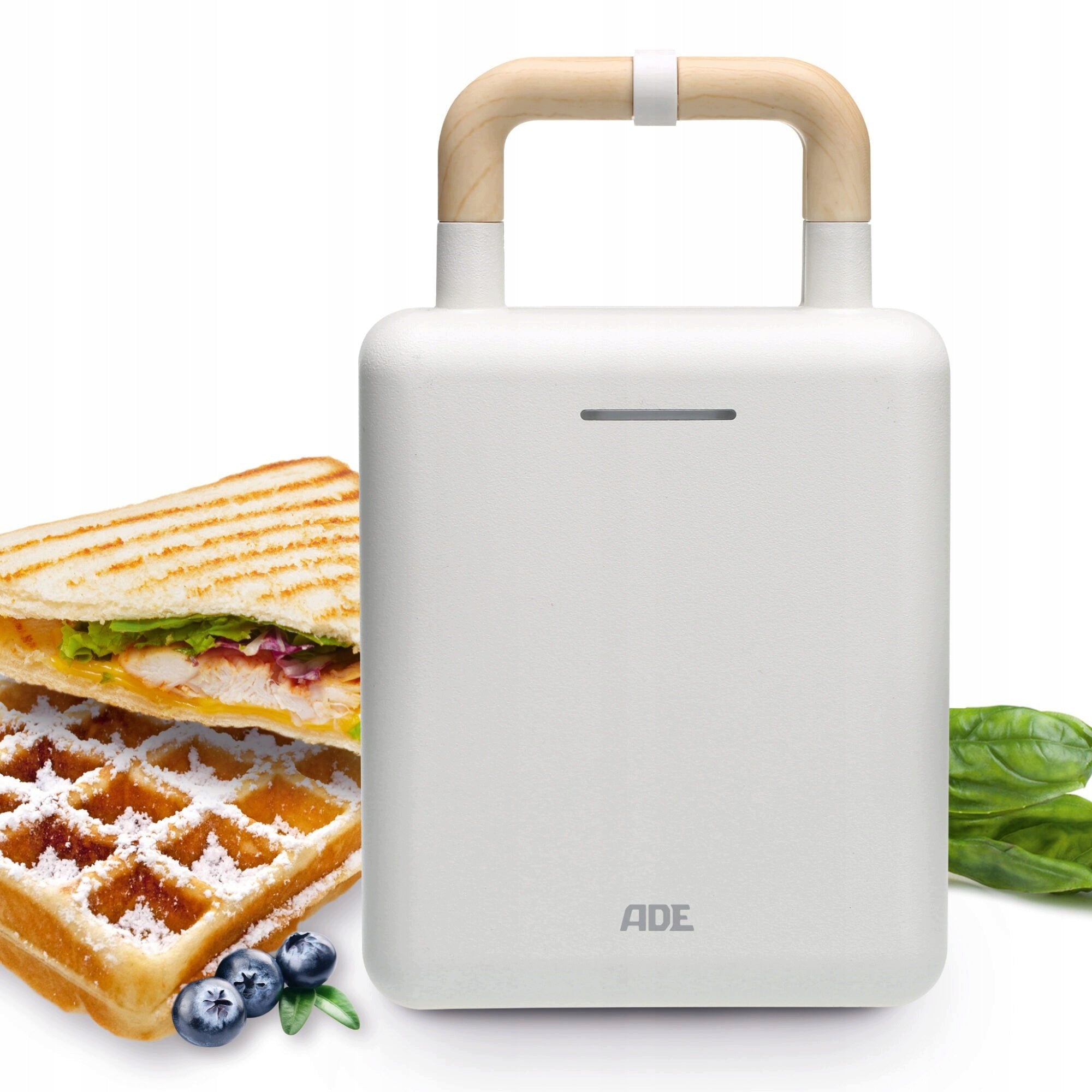 Sandwich maker waffle iron MINI 11 x 10 cm white ADE SMALL