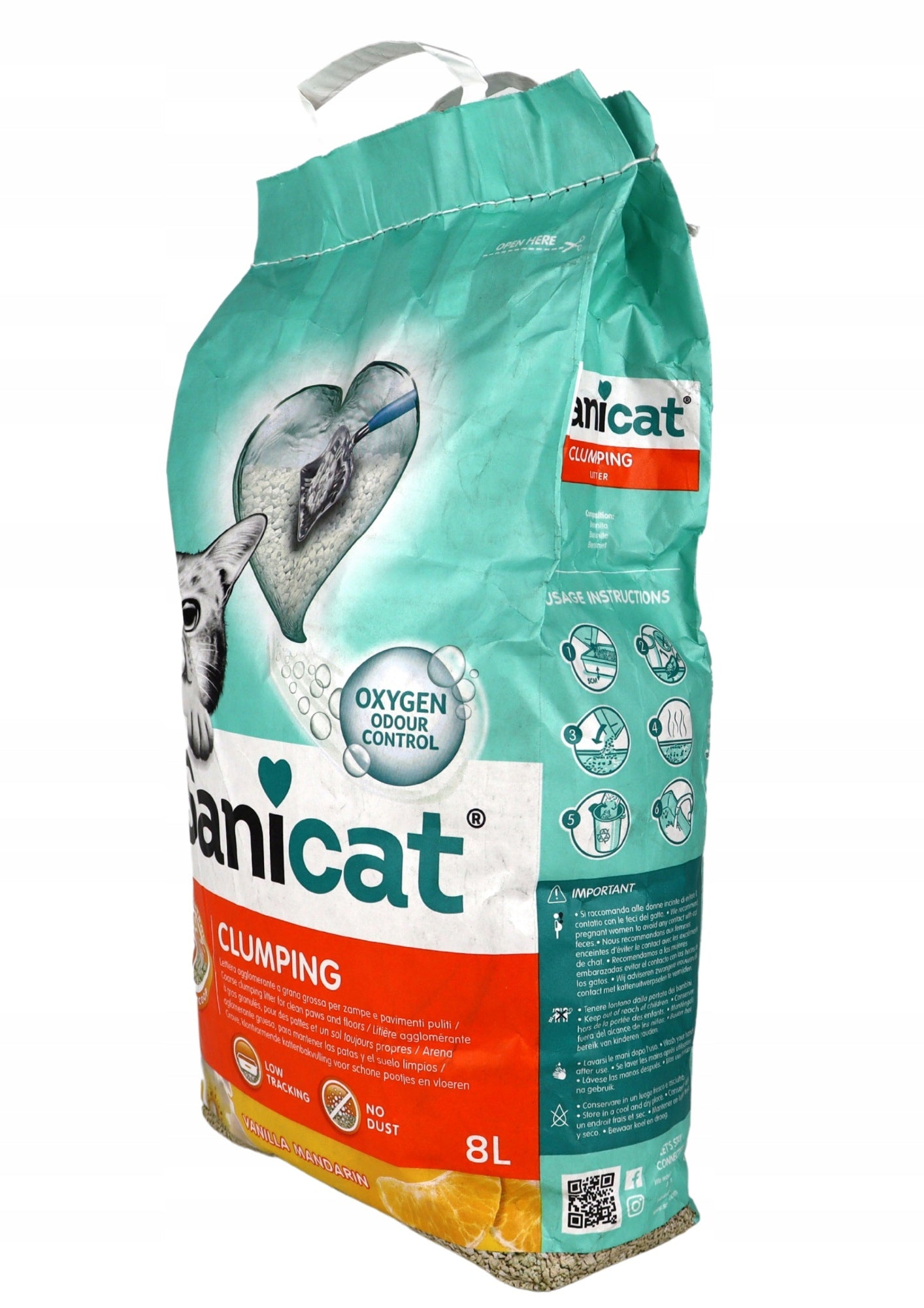 Sanicat Vanilla&Mandarin 8l Oxygen Control Kind bentonite