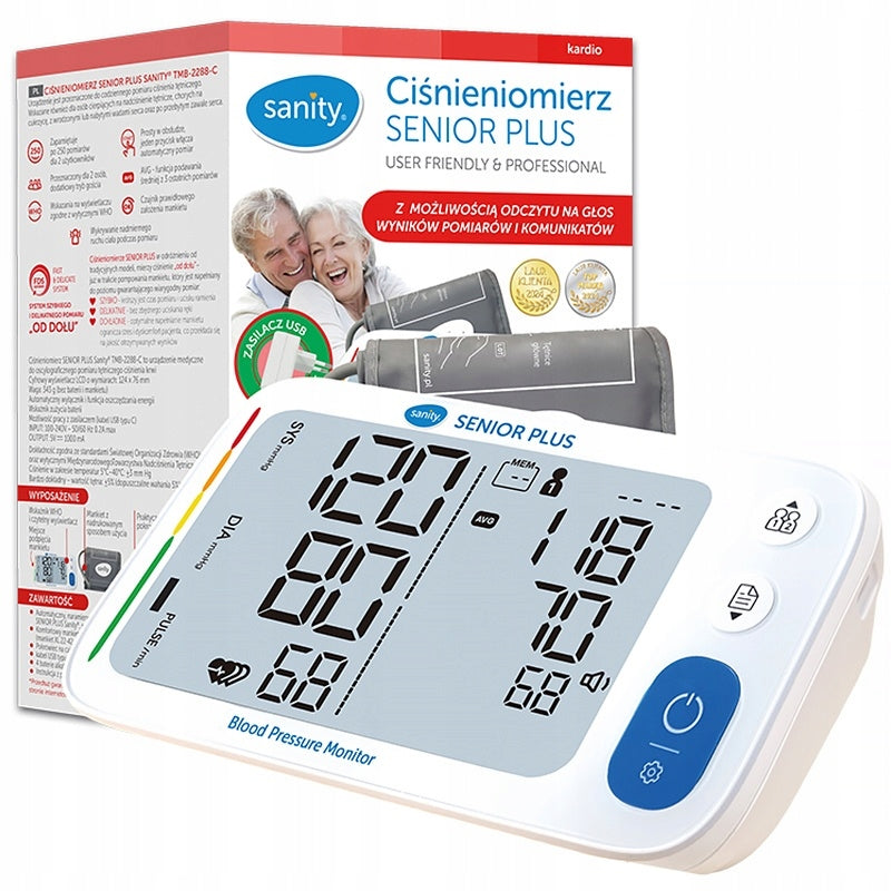 Sanity Senior Plus blood pressure monitor + power supply