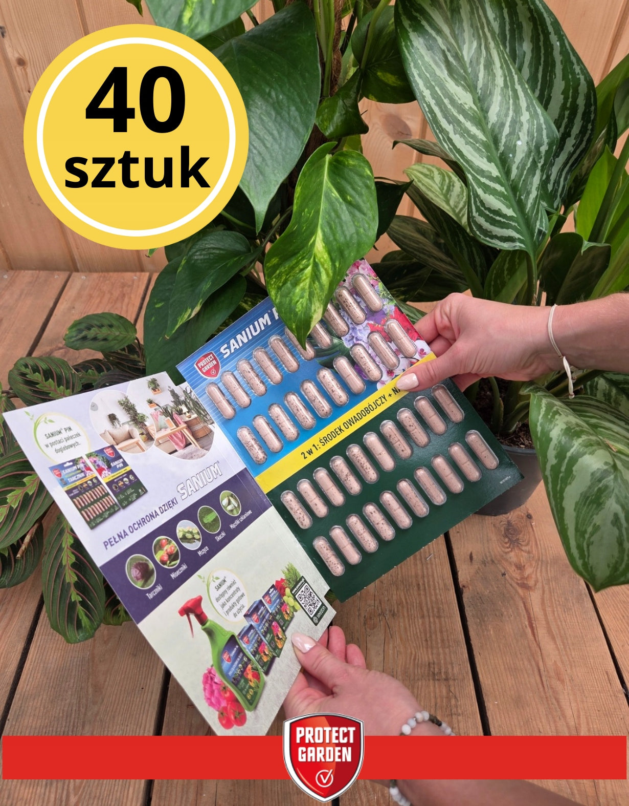 Sanium Pin 2in1 Earth Chopsticks Aphids Shielders + Fertilizer 40pcs Form Tablets
