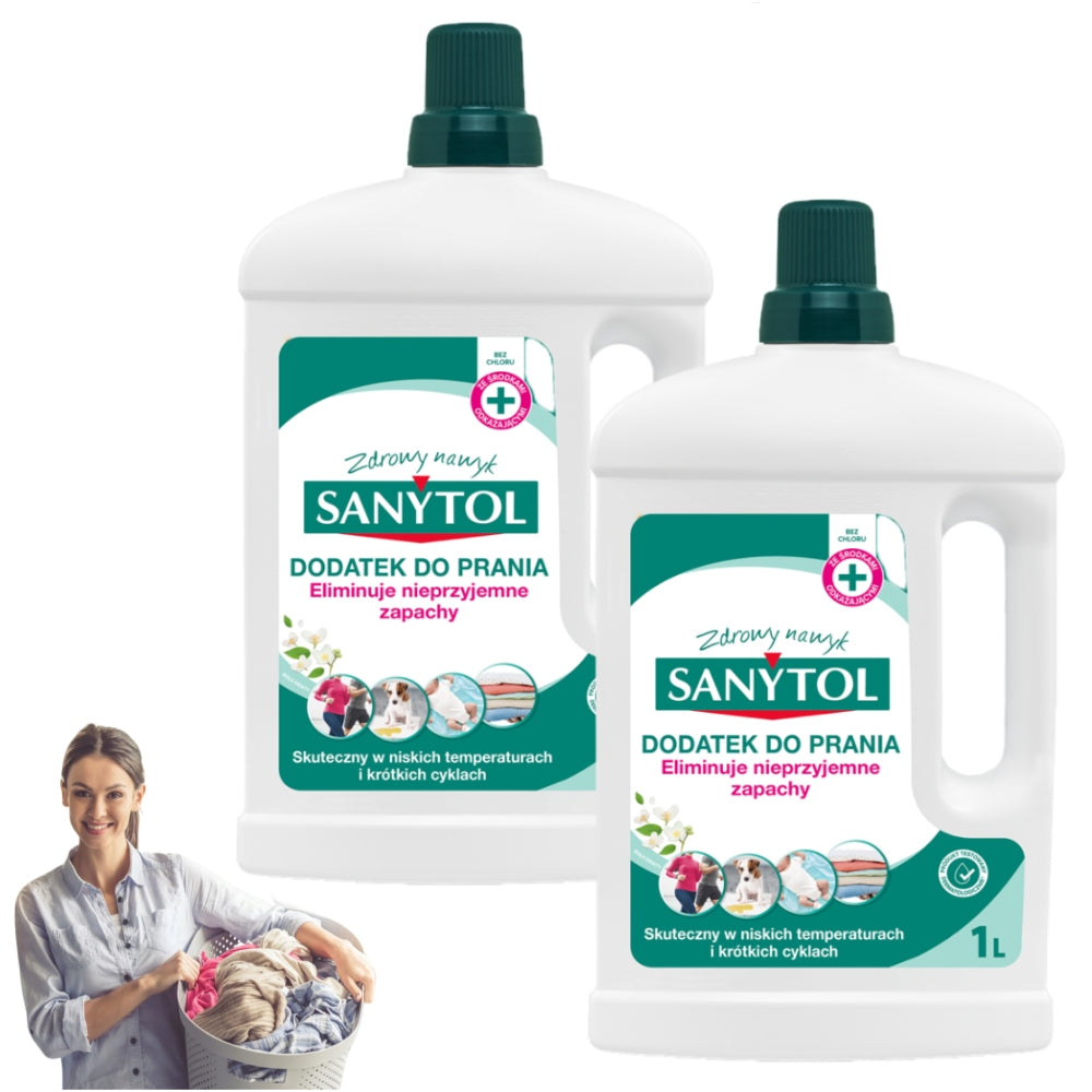 Sanytol Disinfectant Washing Additive Disinfectant Rinse Set of 2x 1L