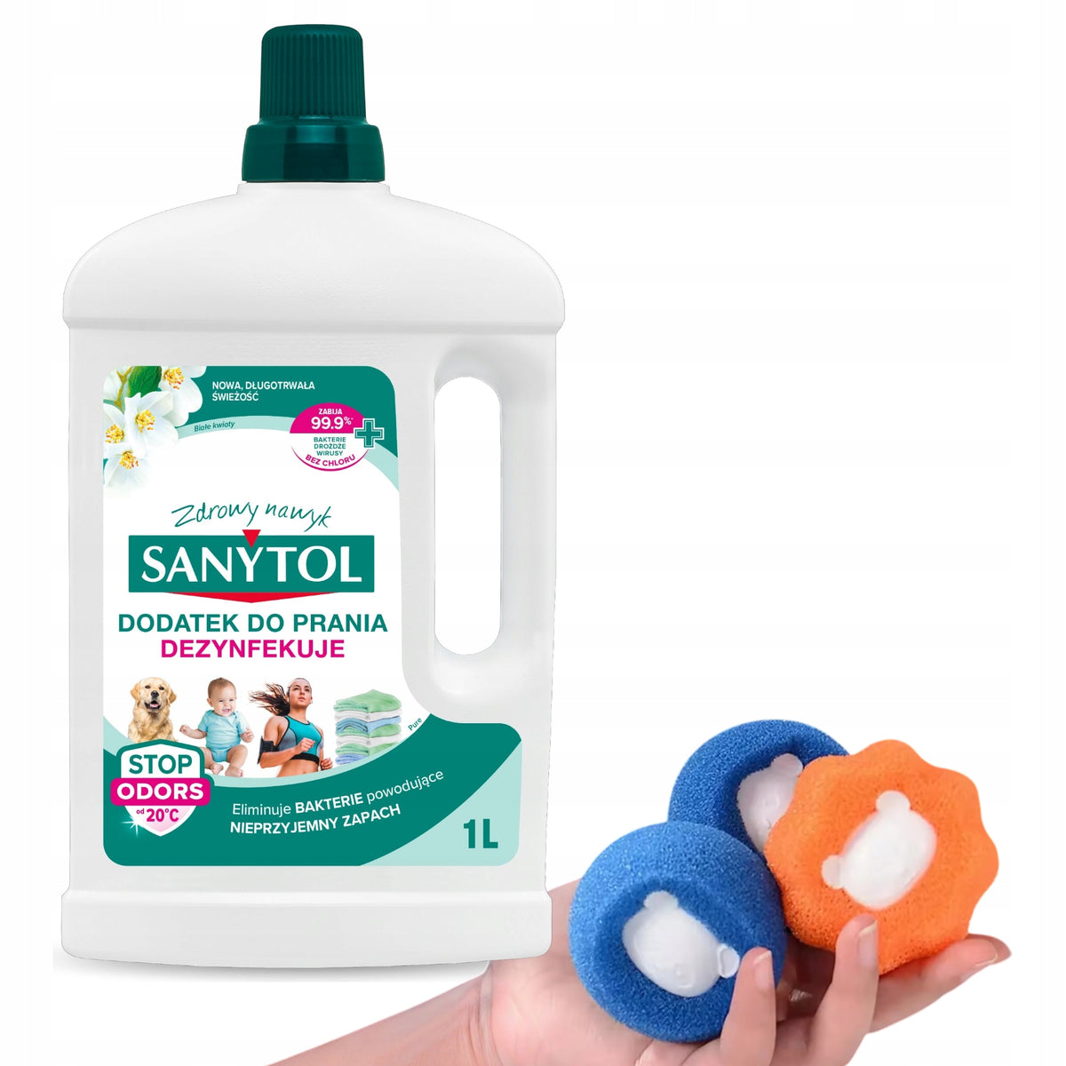 Sanytol Laundry Additive Disinfectant + Anti-Flakes for Hair Freebie