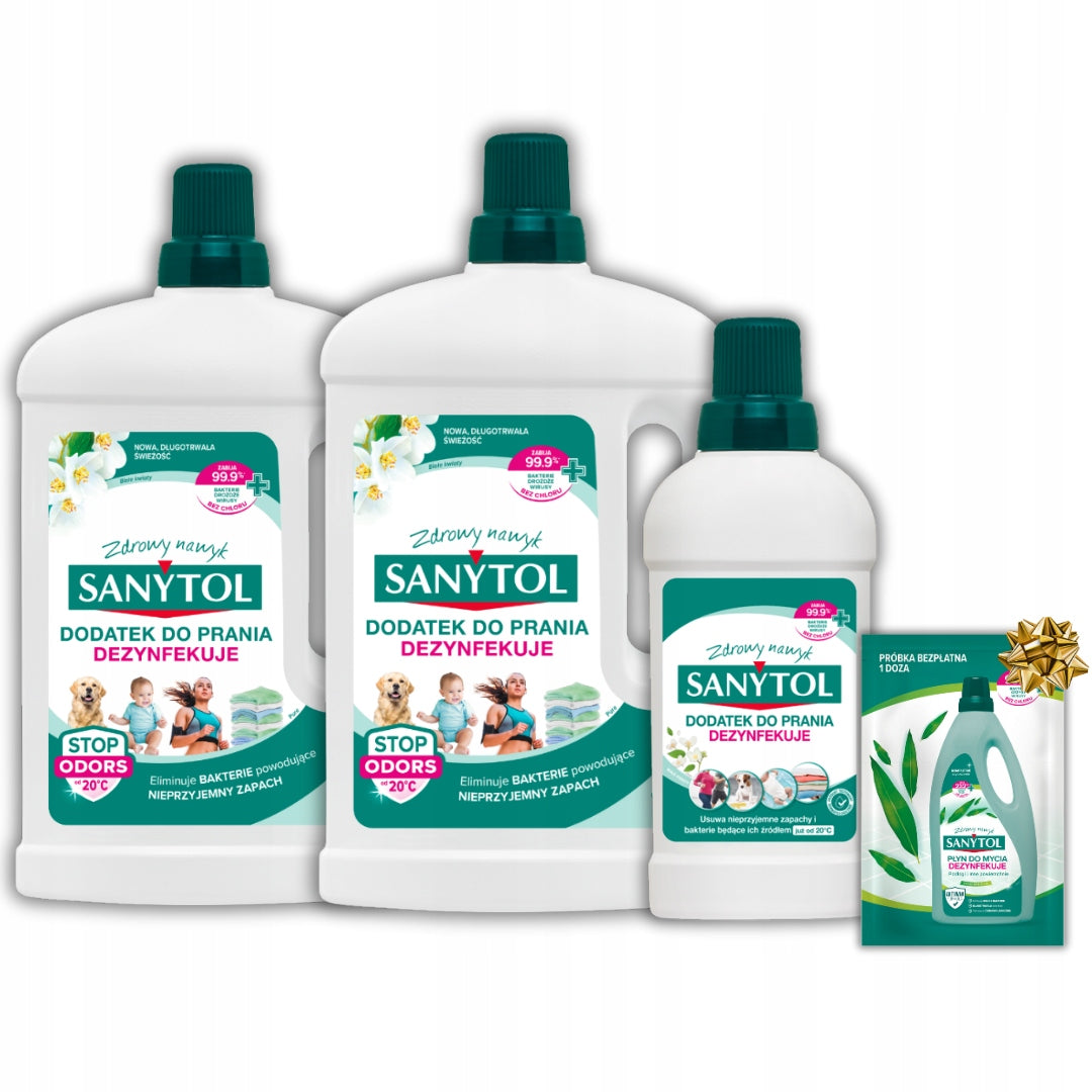 Sanytol Washing Additive Disinfecting White Flowers 2,5l + Freebie