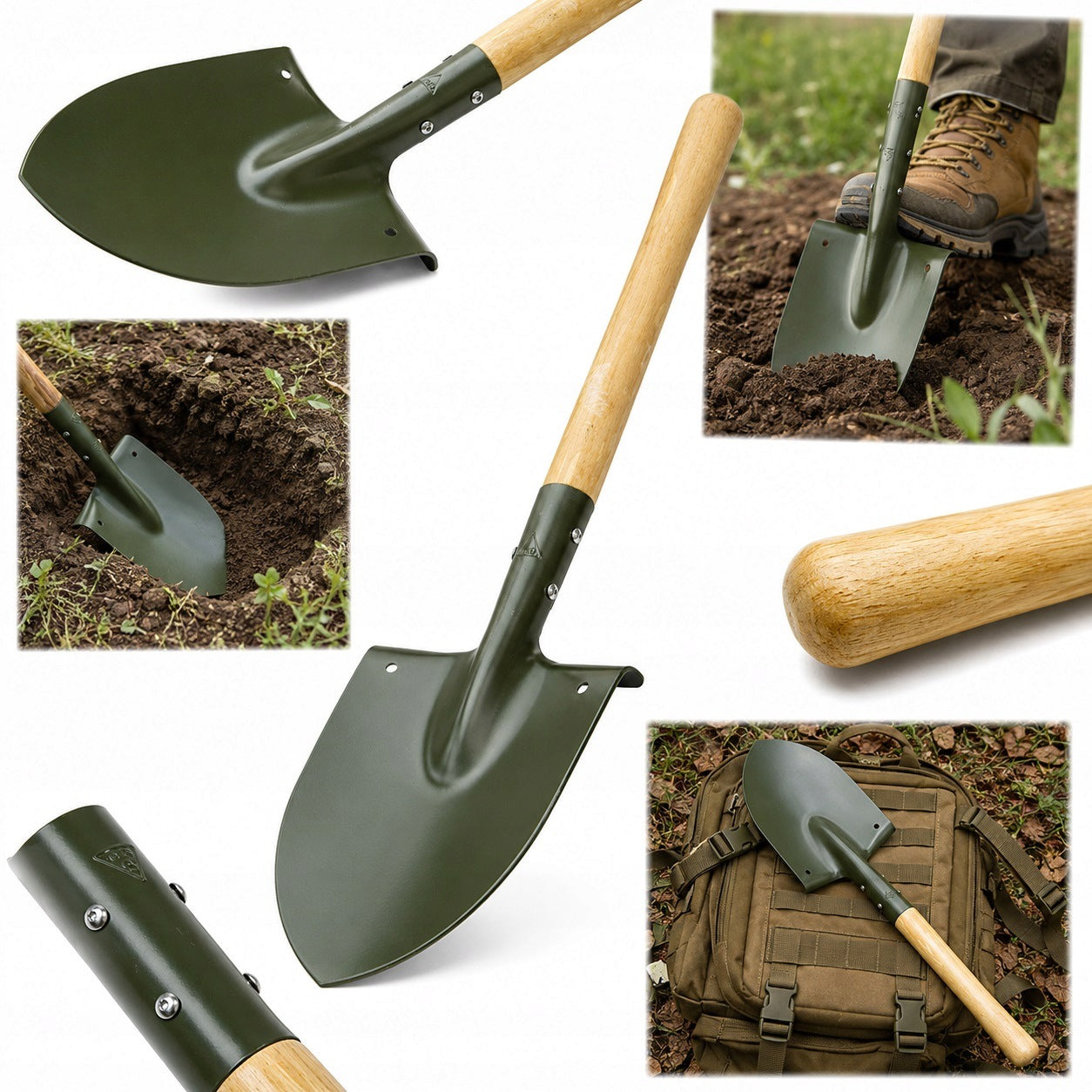Saperka Military Camp Shovel with Wooden Core gat 2 Manufacturer code SAP-6