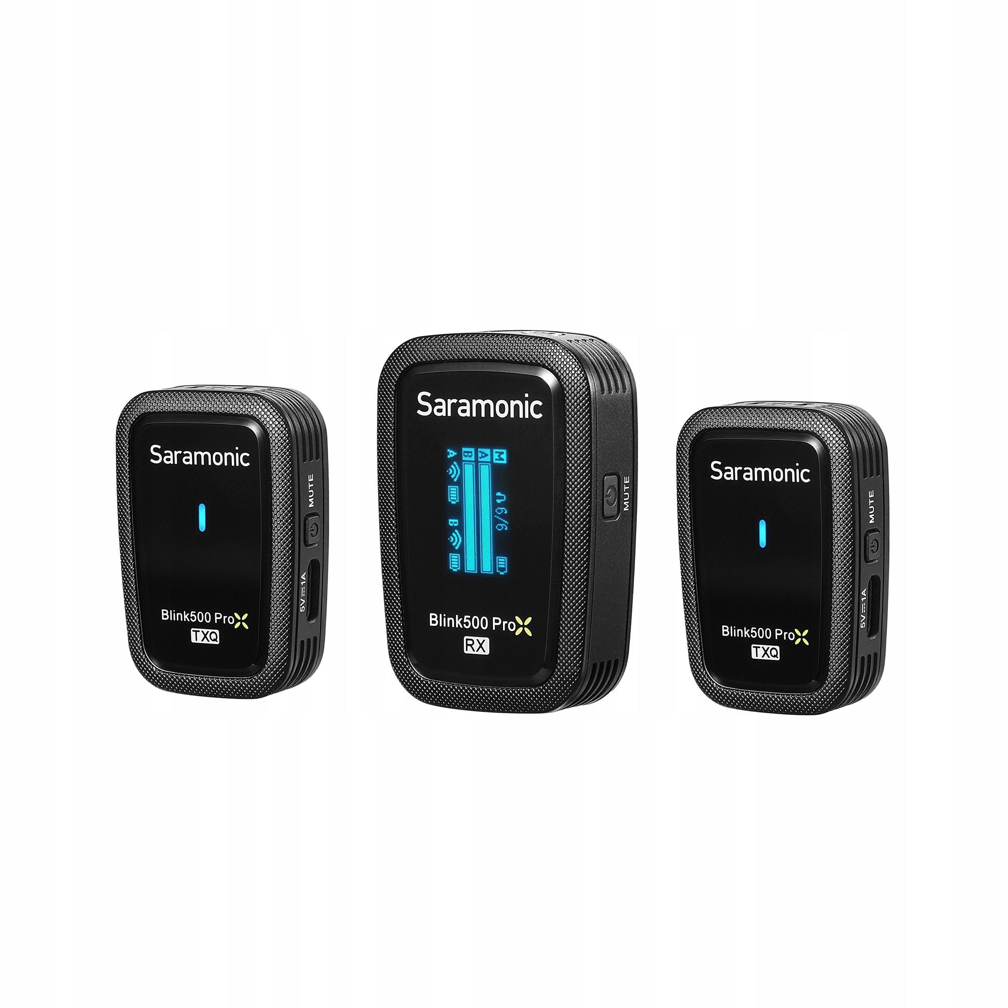 Saramonic Blink500 ProX Q2 belaidžio garso perdavimo rinkinys (RX + TX + TX)