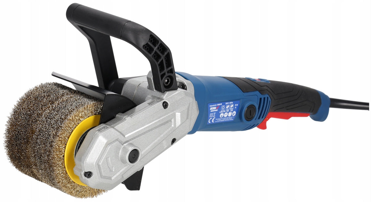 Satin Grinding Machine for Wood Steel DEDRA 1300W 2x Brushes+Masks Packaging status original