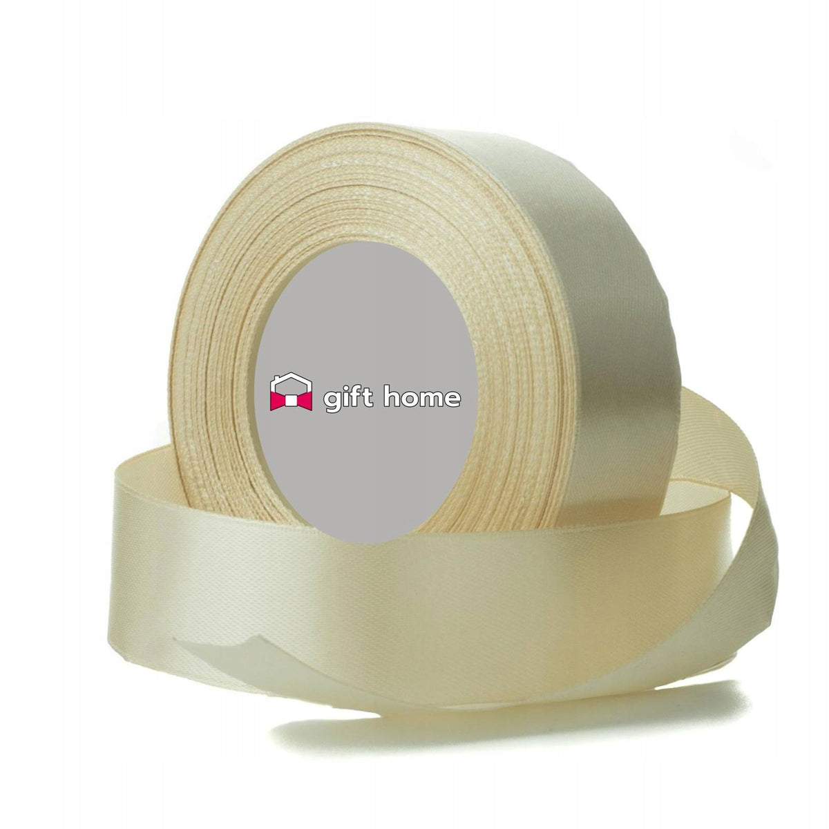 Satin ribbon for packaging 32 m beige