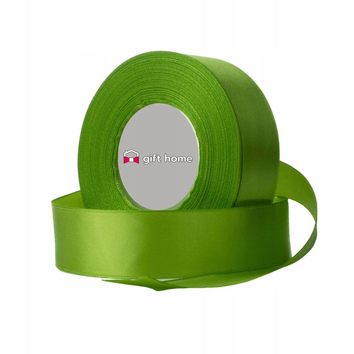 Satin ribbon for packaging 32 m light green