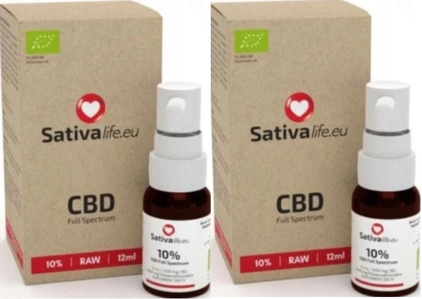 Sativa Life CBD Oil 10% RAW 12 ml DUO MINI Set 2x 12ml EAN (GTIN) 5907534793116