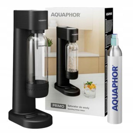 Saturator AQUAPHOR PRIMO for Carbonated Water Black + Bottle + Gas Cartridge