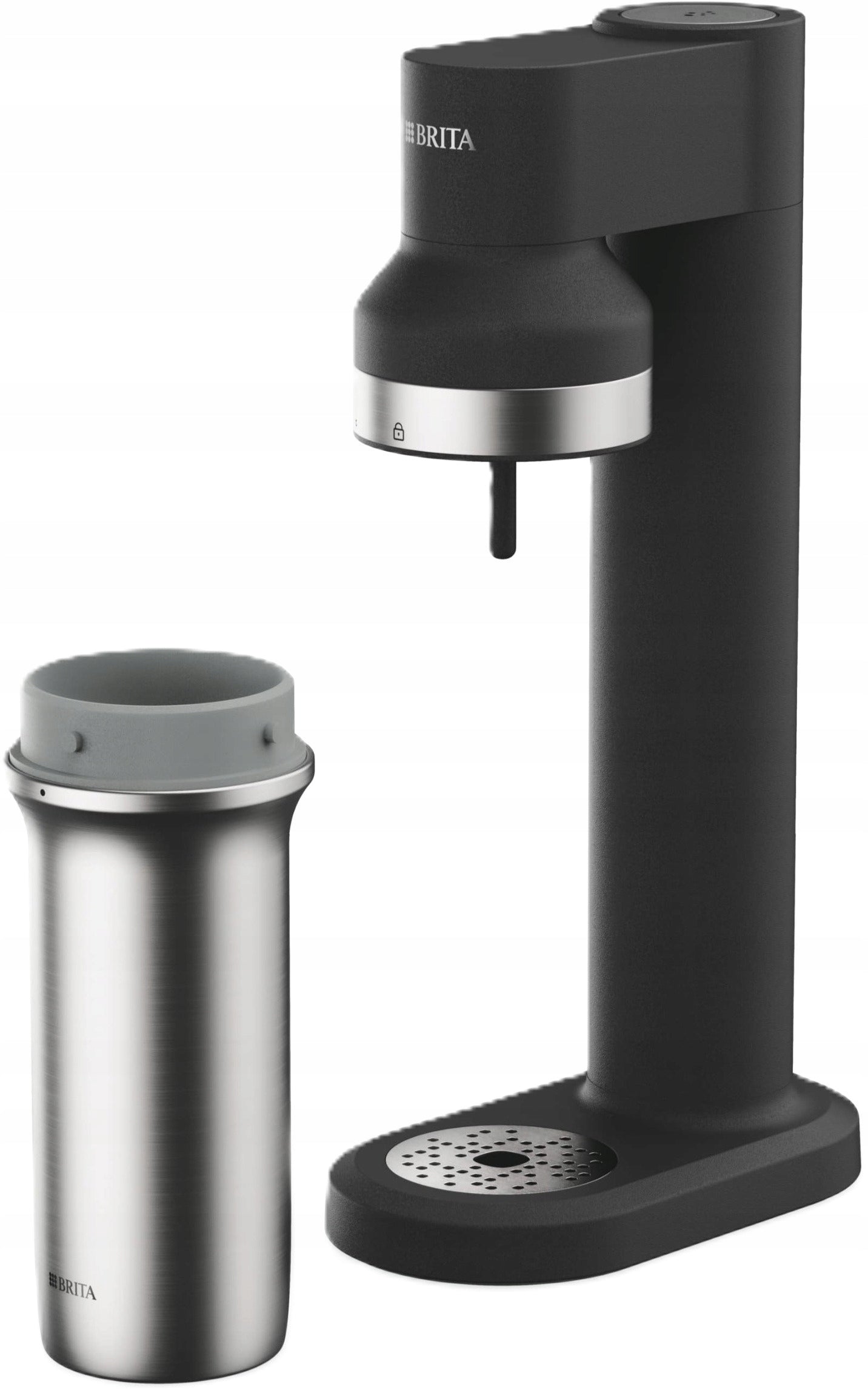Saturator BRITA SodaTrio Black with two cartridges + additional 1L bottle