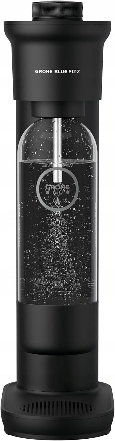 Saturator Grohe Blue 31943K00 Black with Water Bottle