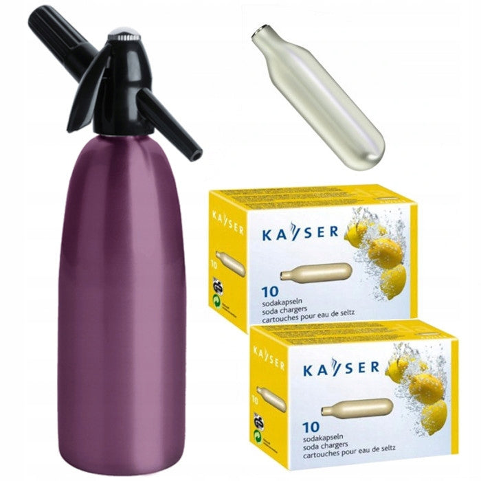 Saturator Siphon for sparkling water for beverages one bottle + 30 PCS drinks Manufacturer code 67709394