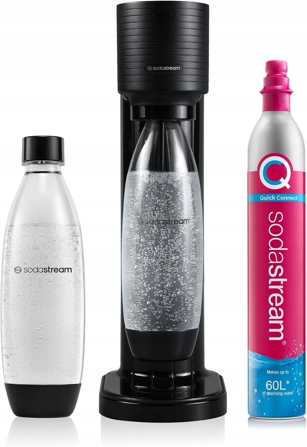 Saturator SodaStream Gaia Black + 1L bottle and CO2 cartridge