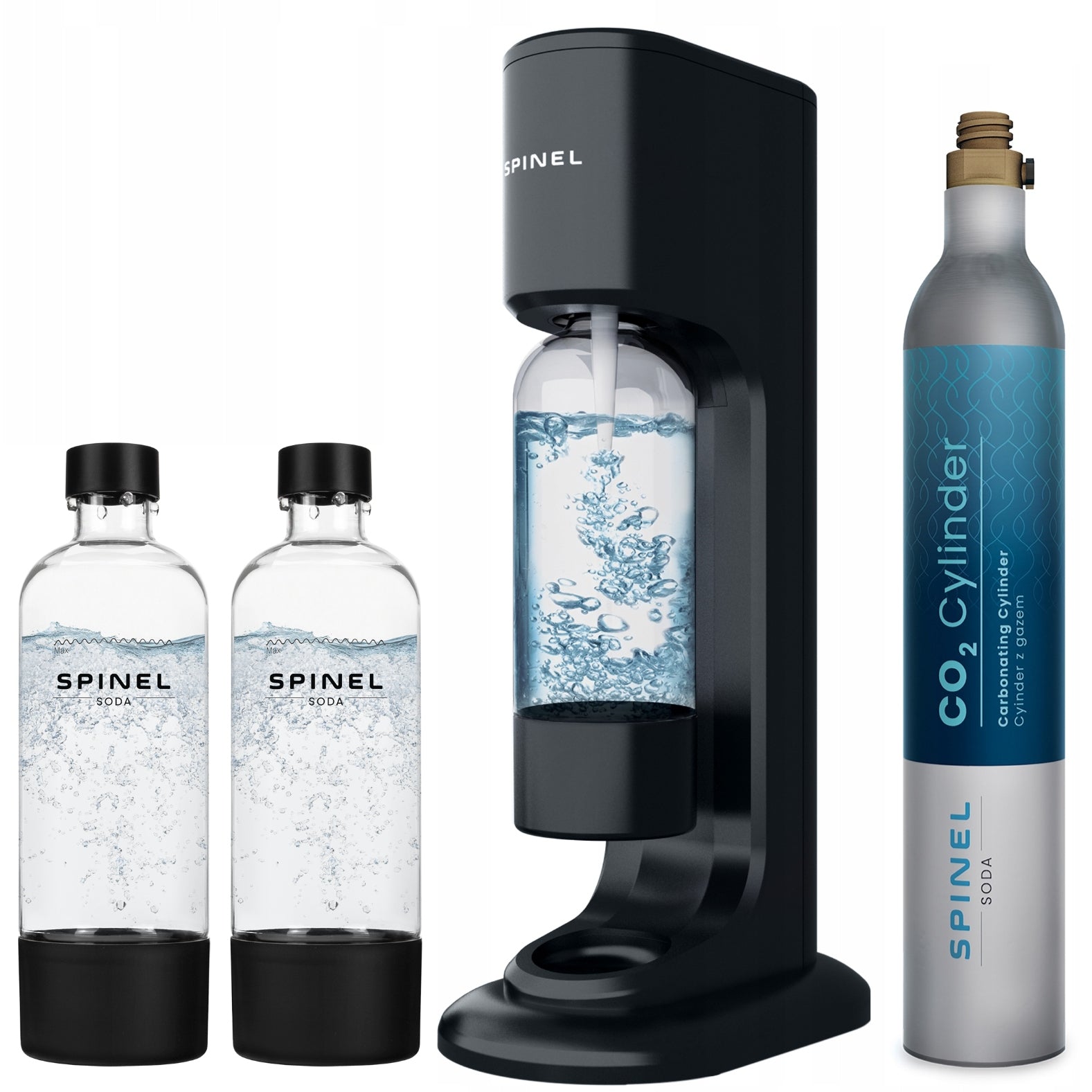 Saturator Spinel Soda BubbleON for gassing water + 2x SpinelSoda bottles