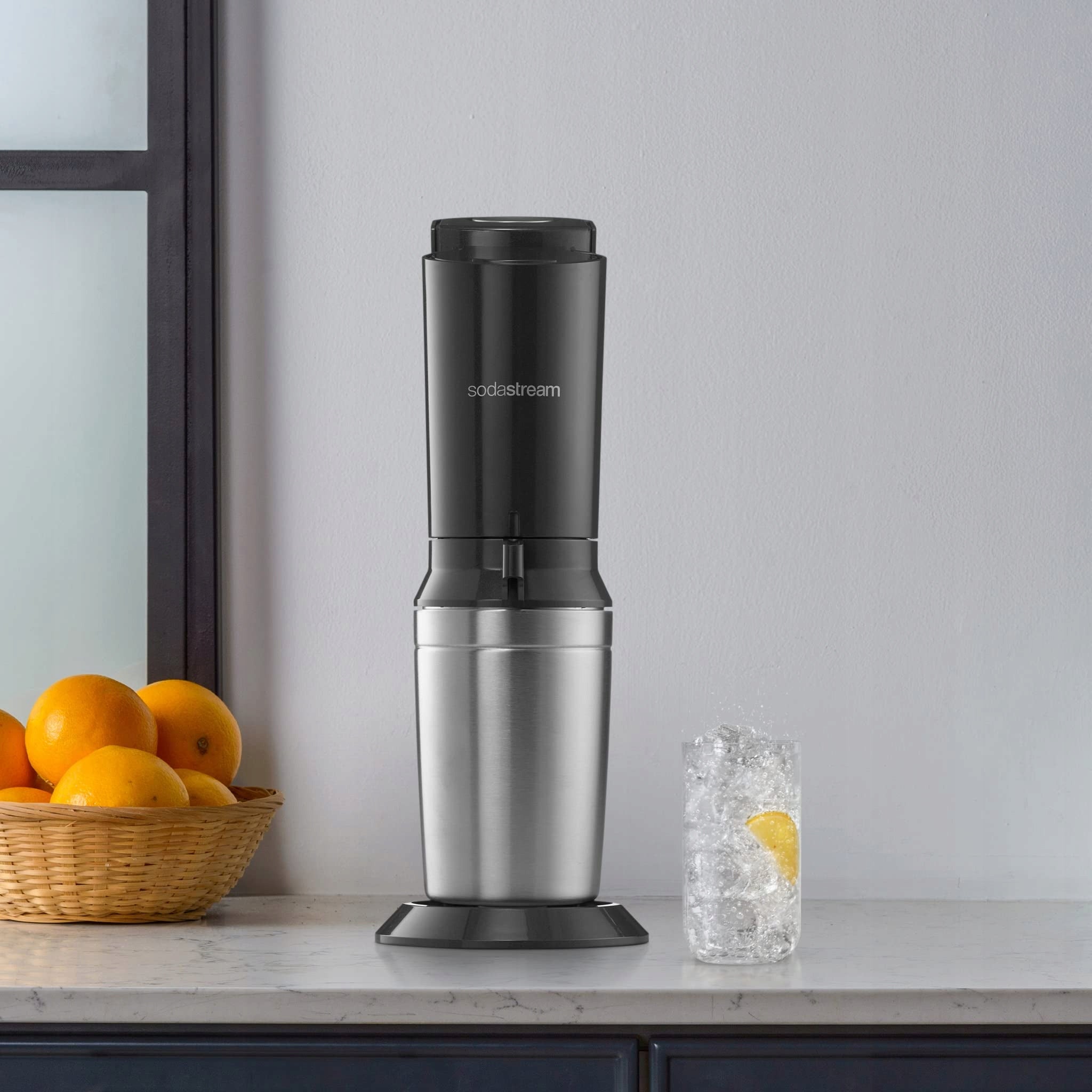 Saturator for gassing water SodaStream Crystal 3.0 silver CARAFE CARTRIDGE Brand SodaStream