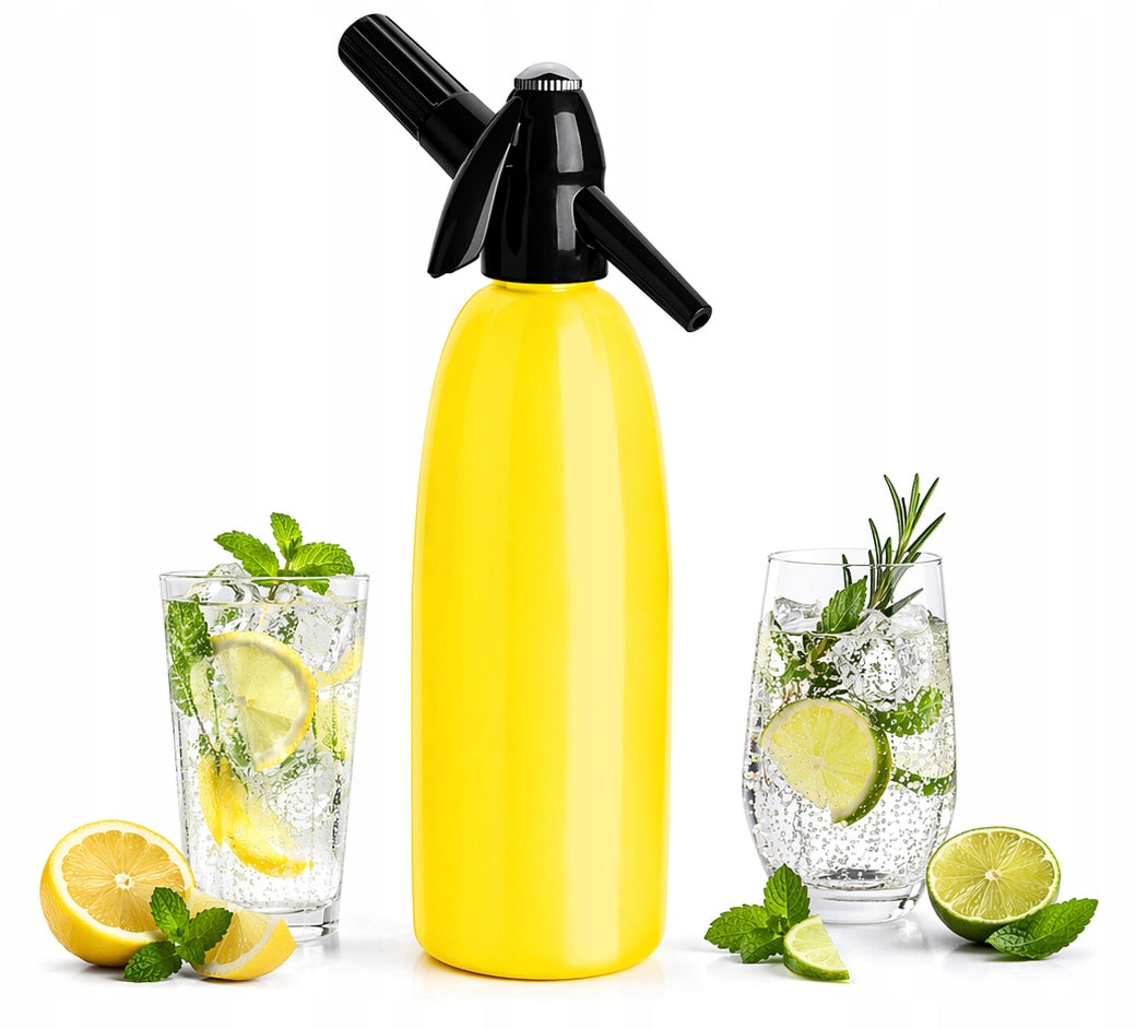 Saturator for sparkling water 1L QUICK SODA ART SA-01 J Home Siphon Yellow