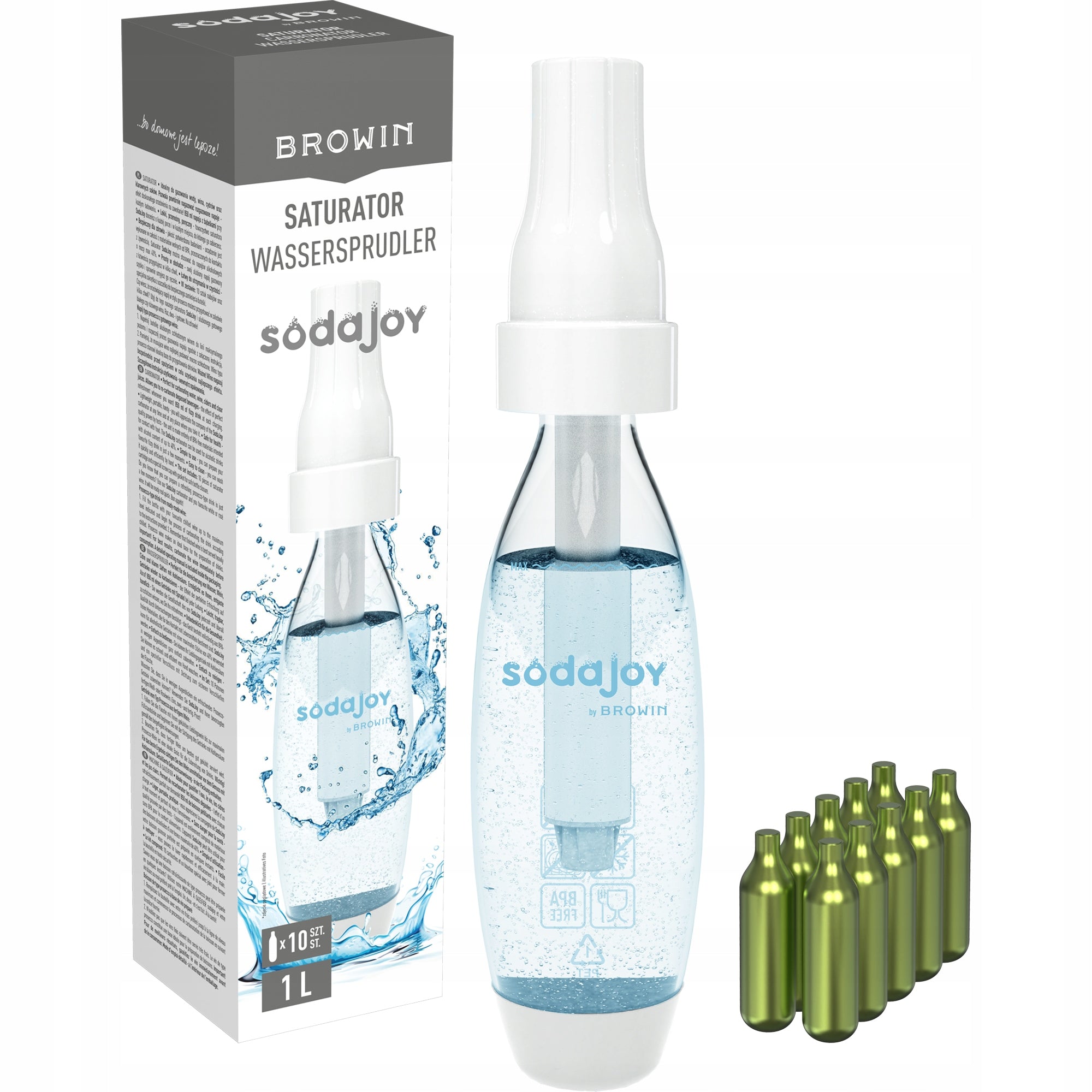 Saturator for water and drinks + cartridges 10 pcs. carbonated water