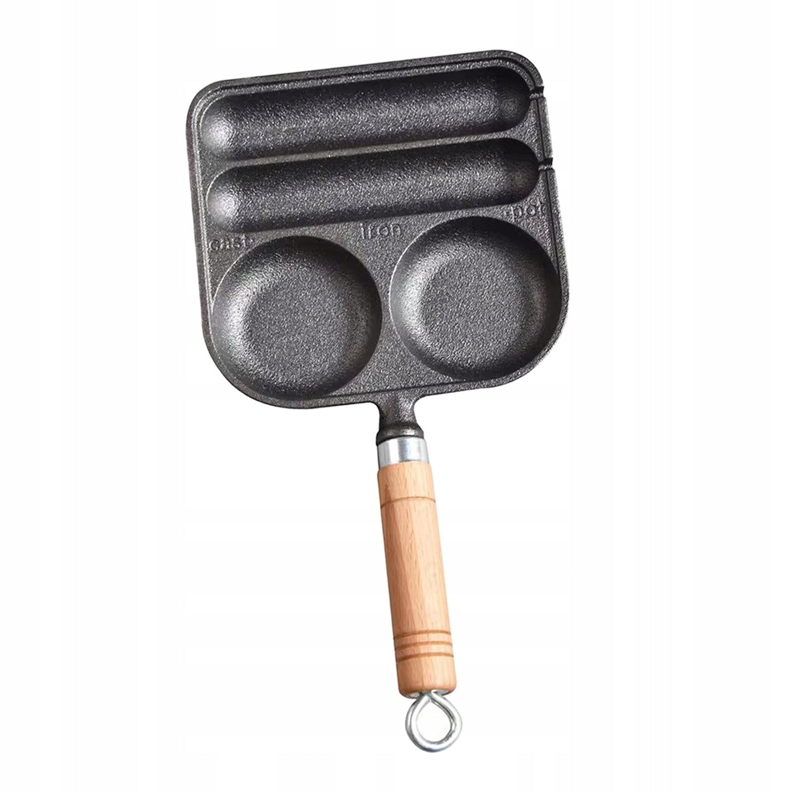 Sausage And Eggs Pan Corn Dog Grill Pan Homemade Nonstick DIY 4 Grid Hot
