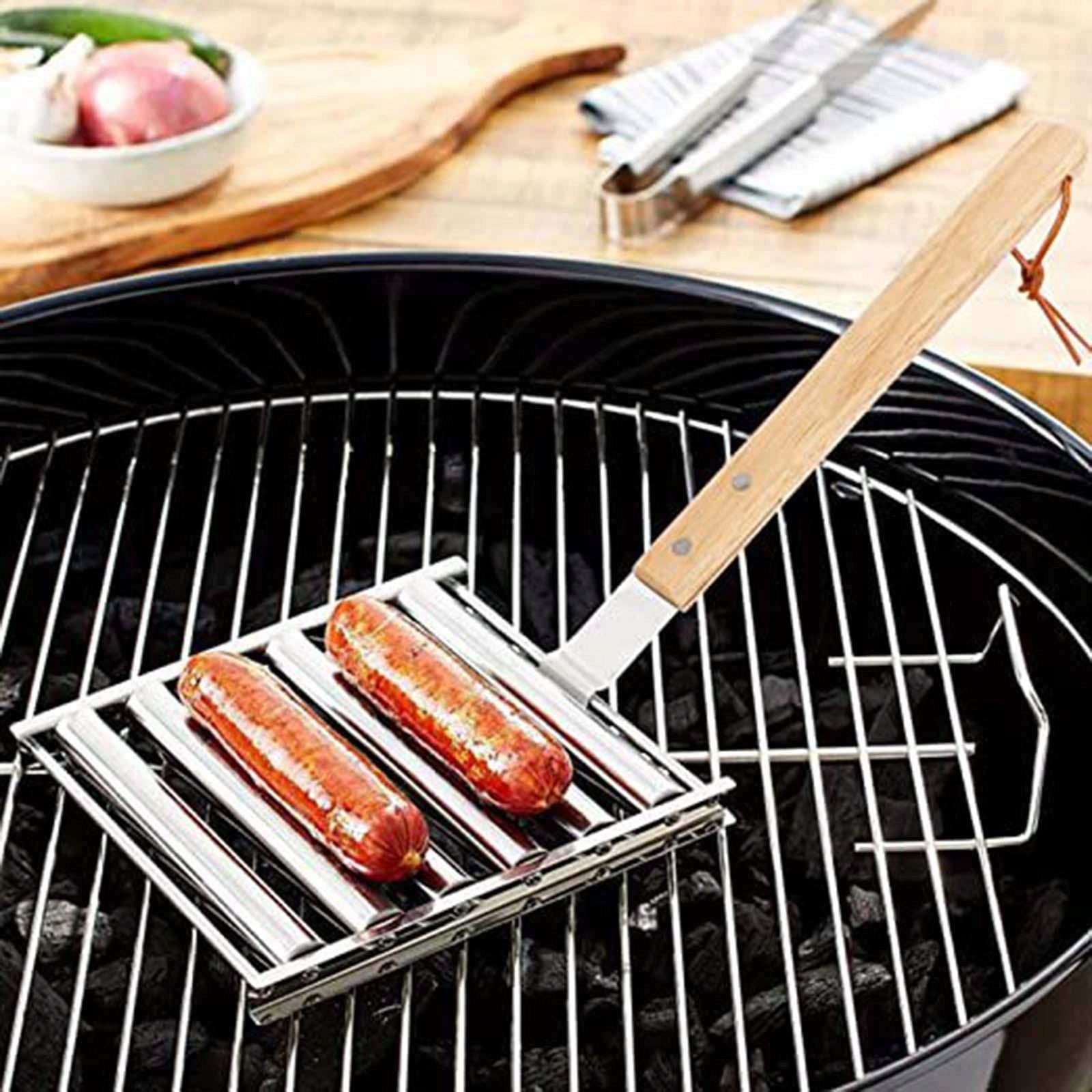 Sausage Roller Holder Grill Cooker Warmer Stainless Steel Without Sticks