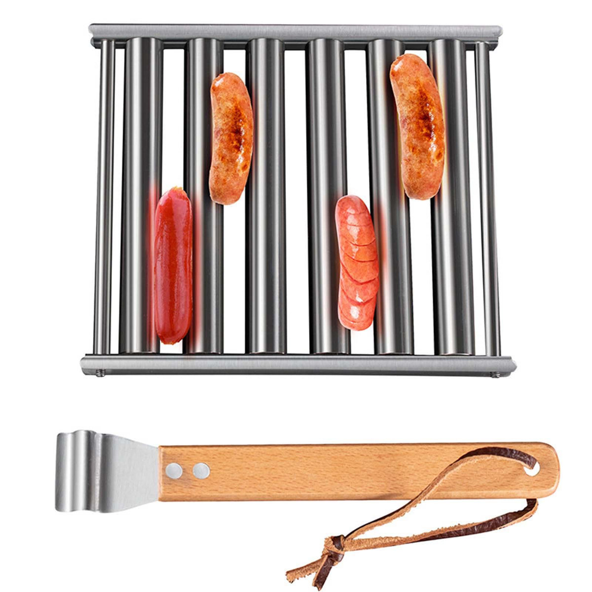 Sausage Roller Rack Nonstick Grill Cooker Warmer Sausage Without Sticks
