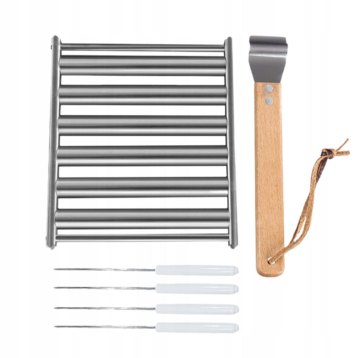 Sausage Roller Rack Wood Handle Nonstick Sausage Grill Cooker With Sticks Packaging status original