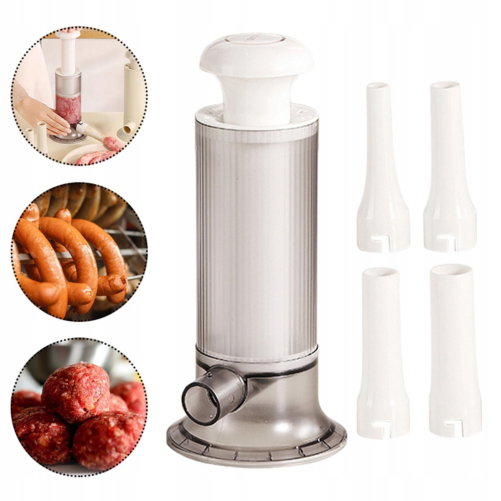 Sausage Stuffer Machine Meat Stuffer Sausage Filling Homemade Clear Gray
