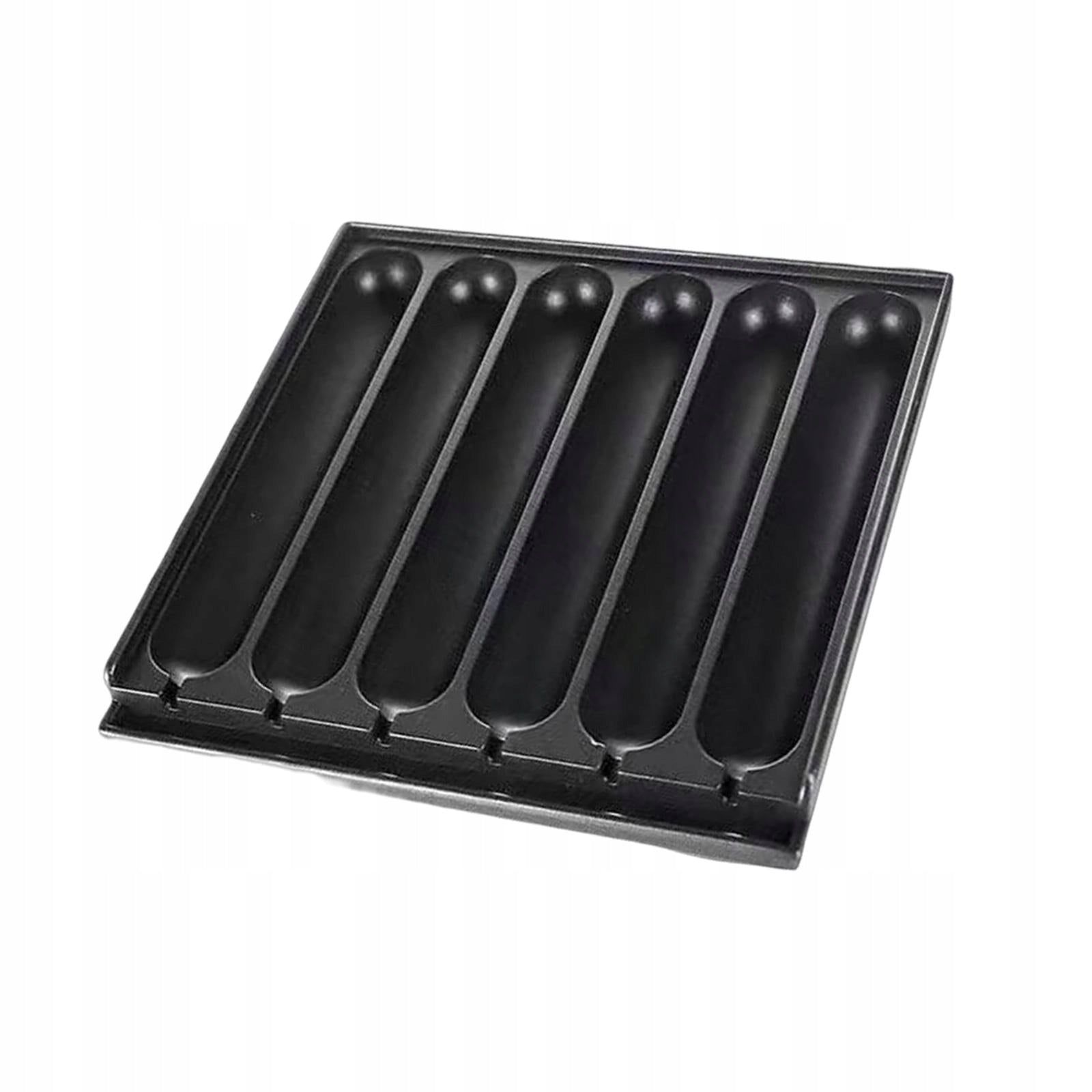 Sausage pan Grill Pan, Aluminum Alloy, 6 Cavity Hot Dog Presser Maker, Corn