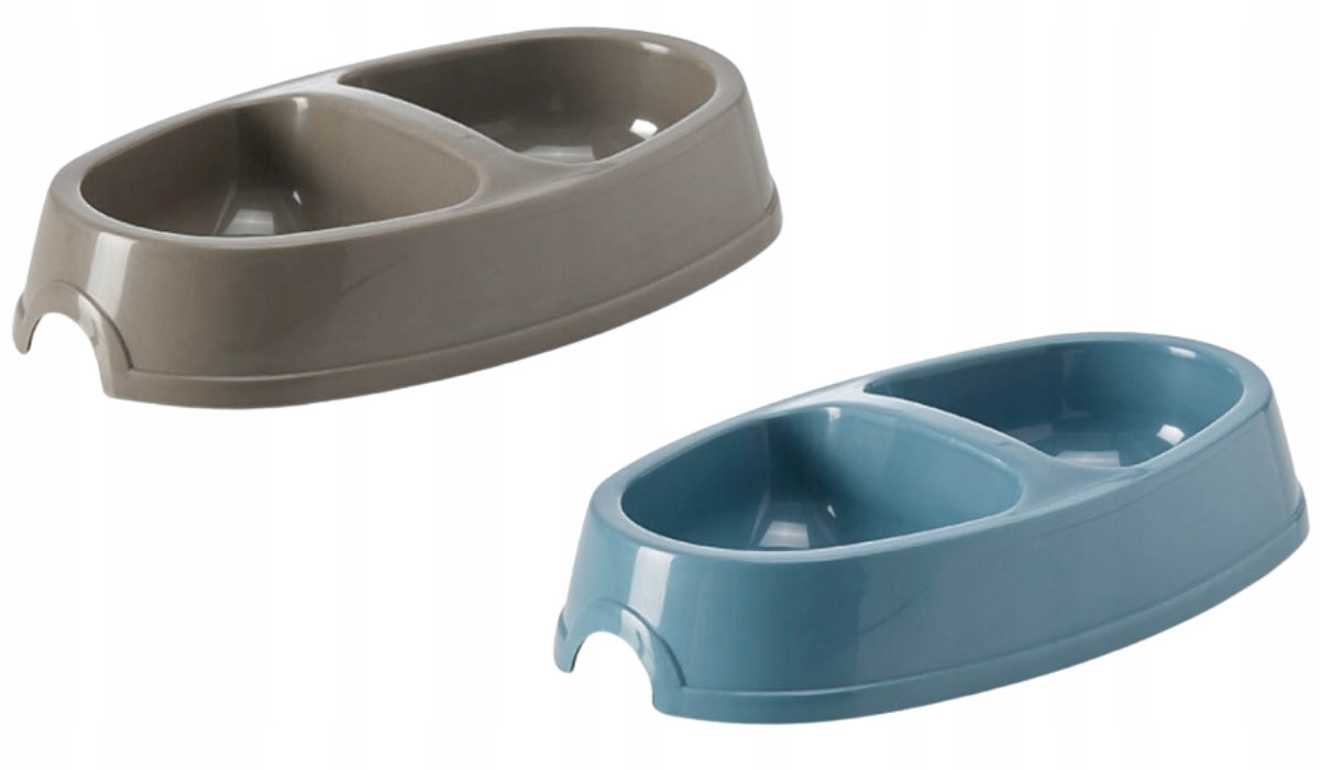 Savic Double plastic bowl for cat Picnic 0,15L - 1 pc. assorted colours