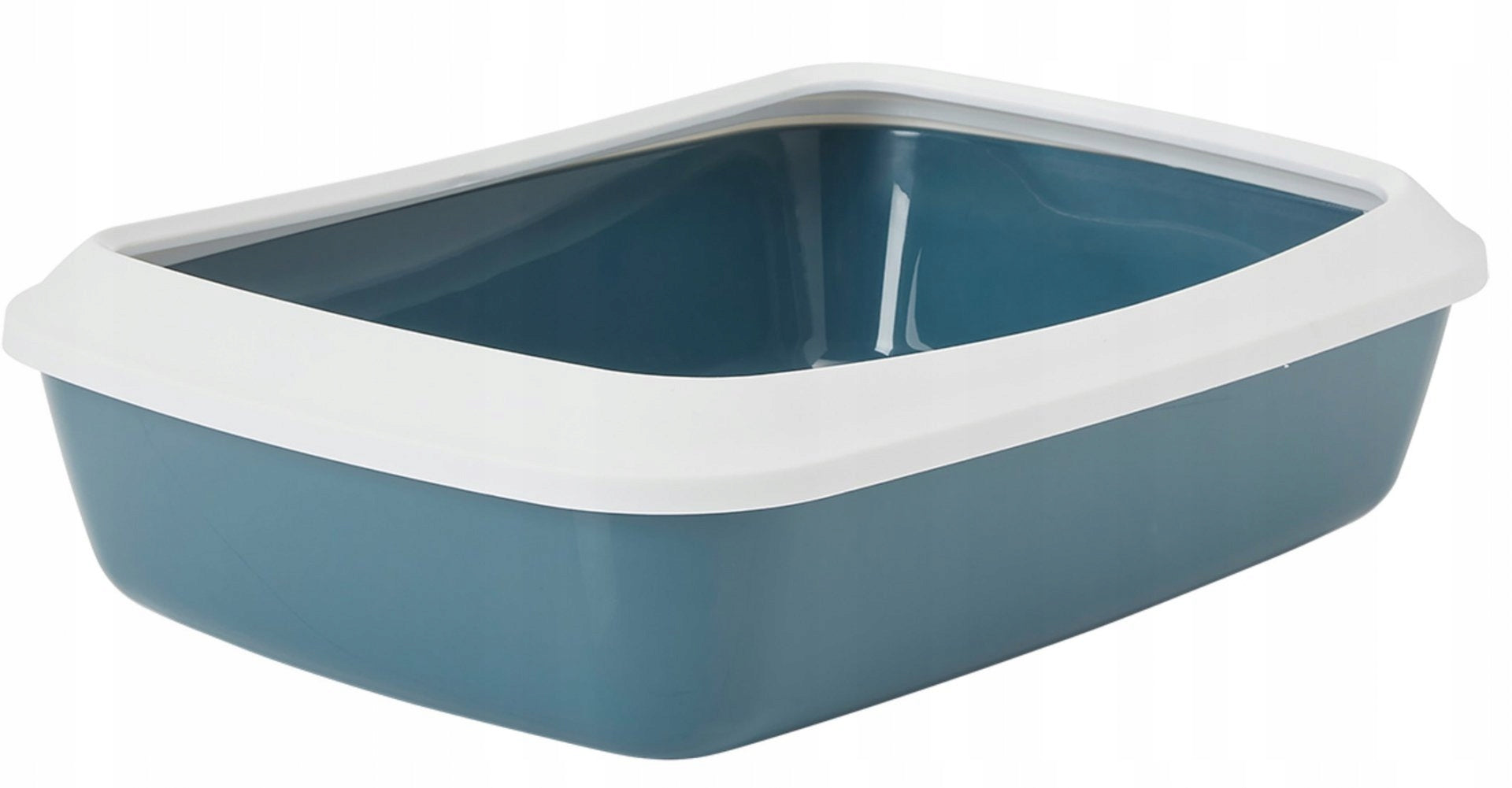 Savic | Iriz | Oval open litter box with cat rim - blue Bl