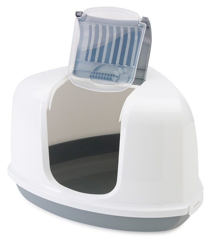 Savic | Nestor Corner | Cat Toilet - White and Grey Manufacturer code A2003