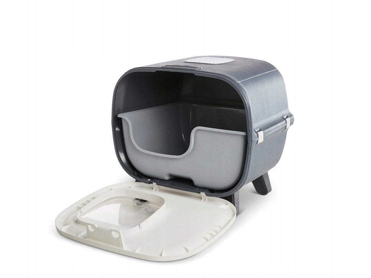 Savic closed litter box Mira de Luxe Anthracite with filter on legs Trade name Savic Mira