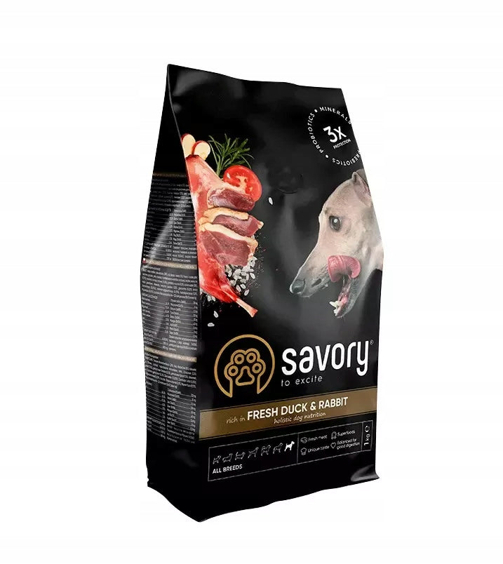 Savory Adult All Breeds Duck Rabbit 12kg Manufacturer code 4820232630181