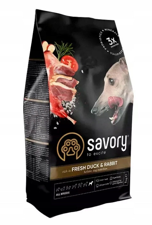 Savory Adult All Breeds Duck Rabbit 3kg