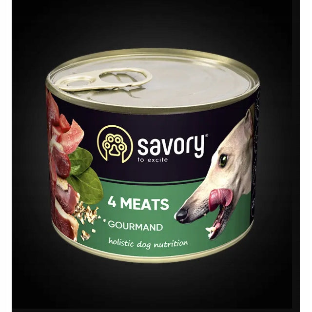 Savory Dog Adult Dogs All Breads 4 Meats 200 g