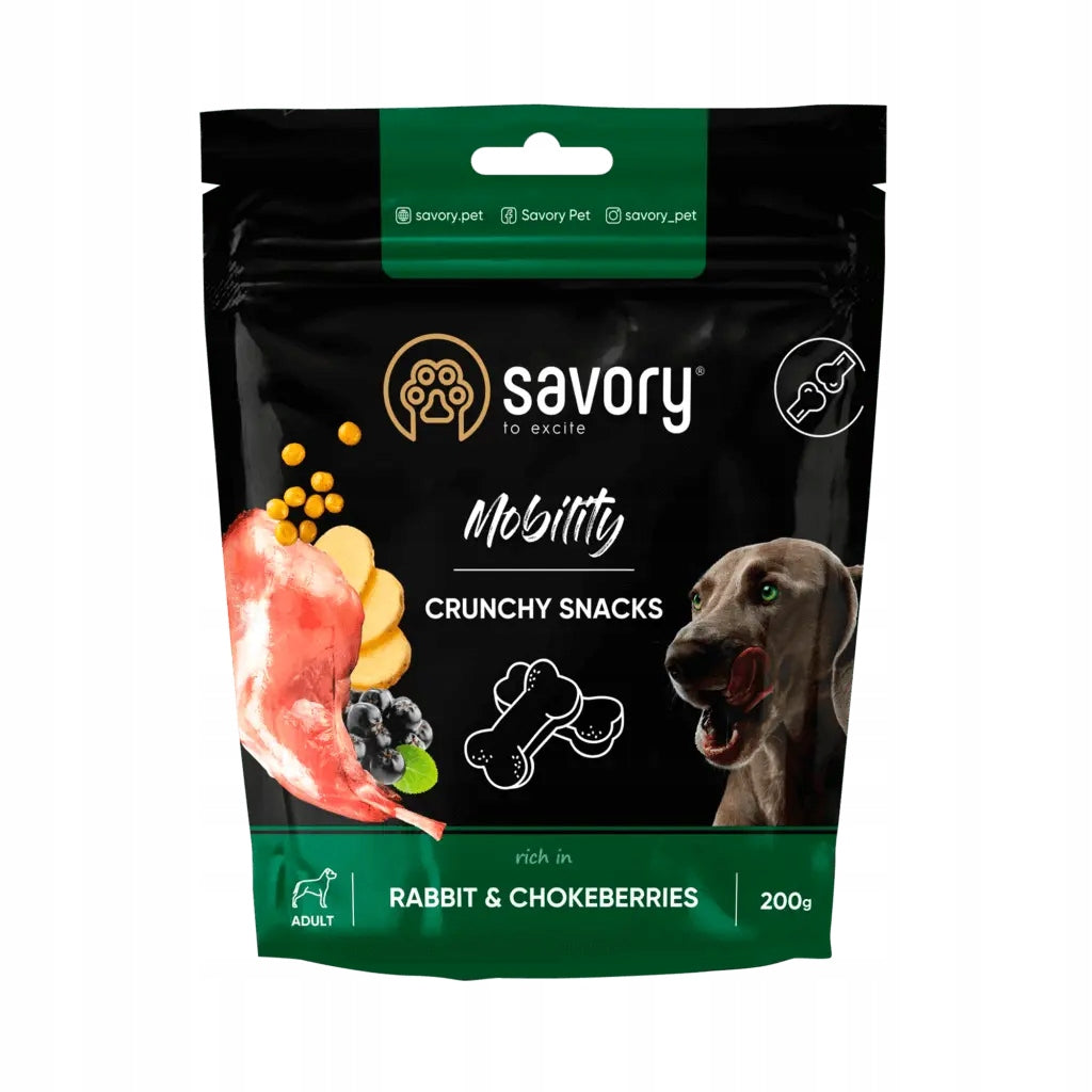 Savory Dog Crunchy Snacks Mobility Rabbit 200g dog treat mobility