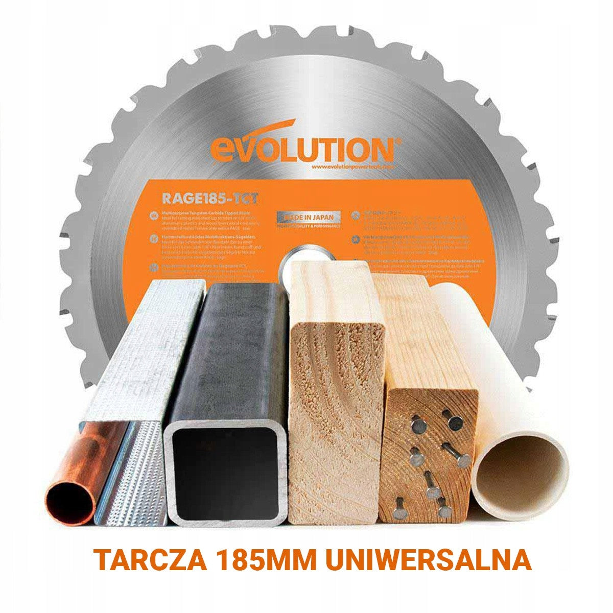 Saw EVOLUTION R185CCSX 185mm 16z + guide strips 1020mm + BAND Series Range