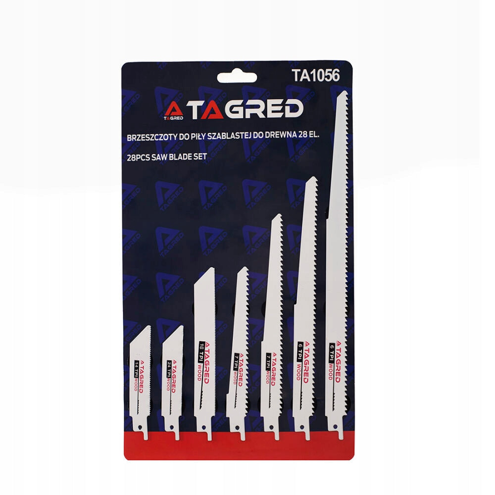 Saw blade set, Reciprocating saw blade, fox tail 28 elements EAN (GTIN) 5903293504260