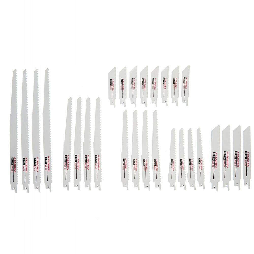 Saw blade set, Reciprocating saw blade, fox tail 28 elements Manufacturer code TA1056