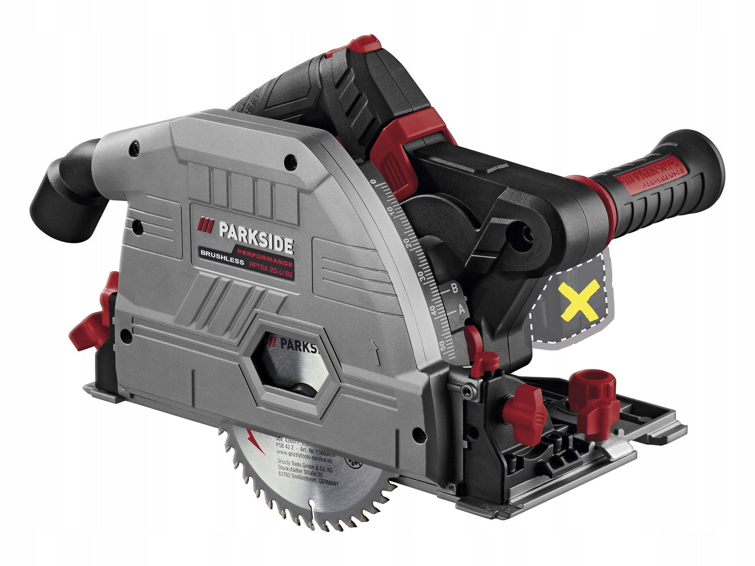 Sawing machine with guide rail Parkside Performance 20V PPTSA C3 Manufacturer code PPTSA 20-LI C3