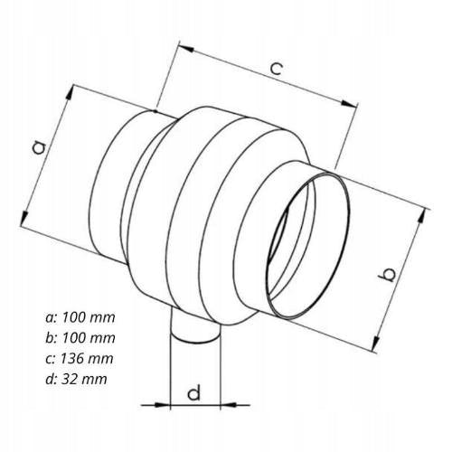 Sběrač s odvodem kondenzátu SBK, Ø 100 mm 0660 Model N/A