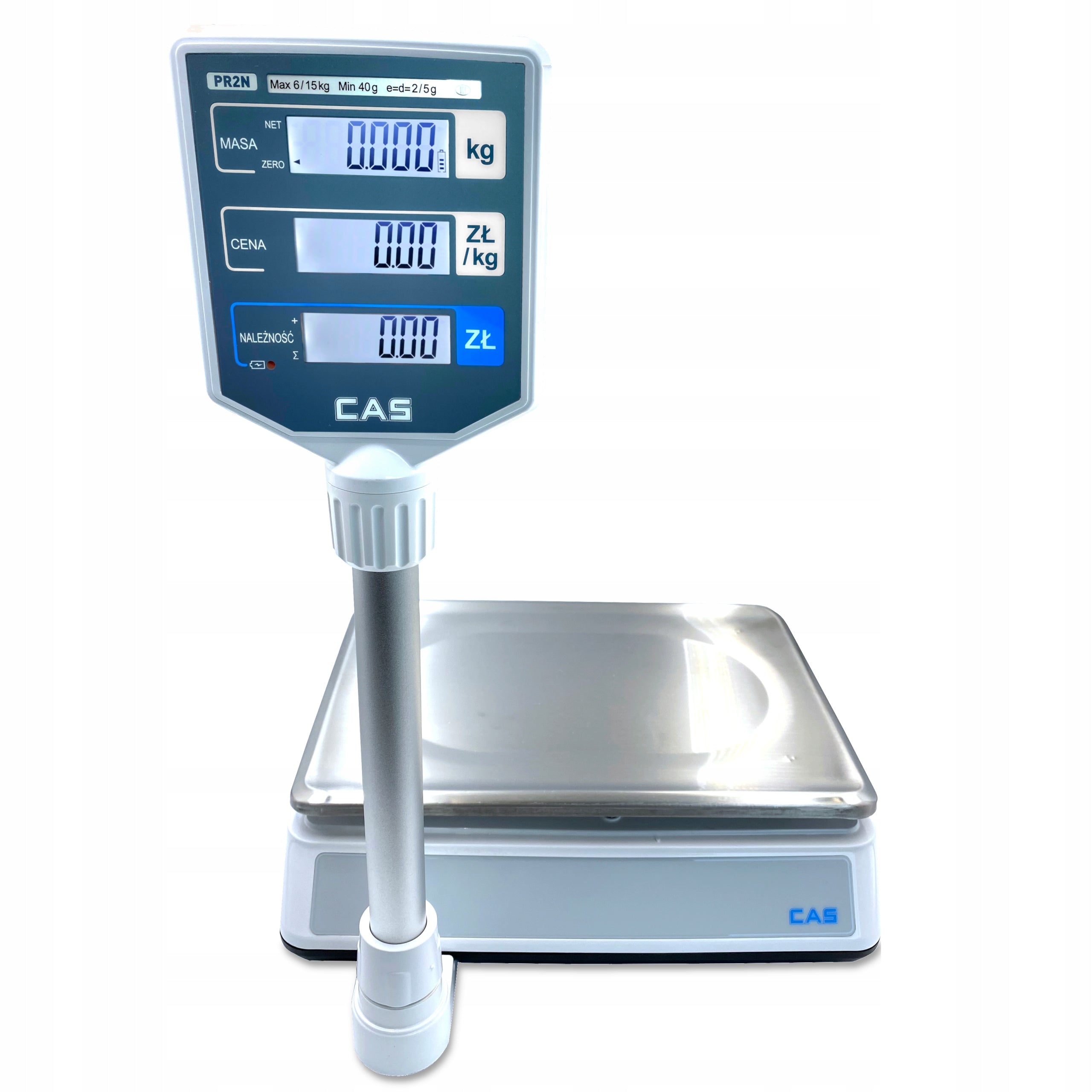 Scale CAS Shop Electronic with legalization 15kg CASPR2N-15CP RS USB LCD Packaging status original
