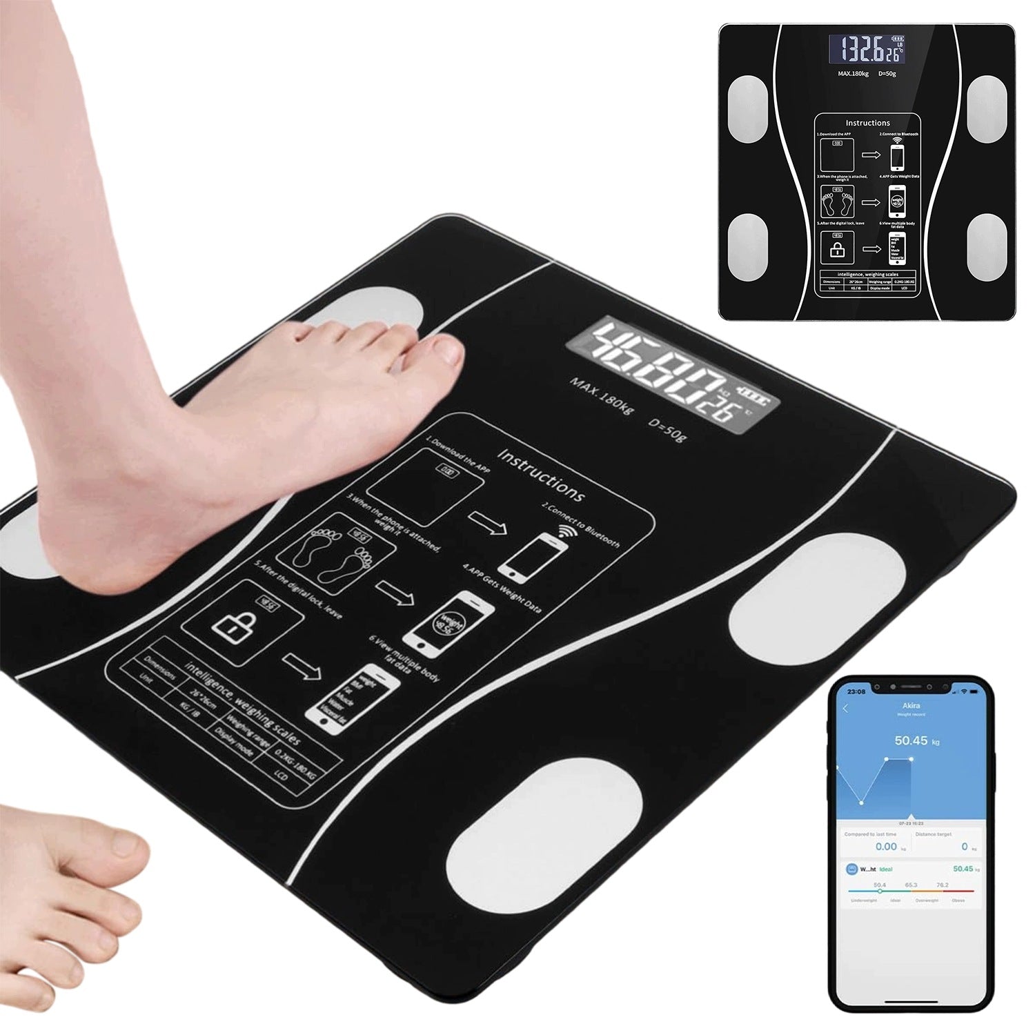 Scale Smart BEDEE With Body Composition Analyzer Bluetooth 13 Parameters