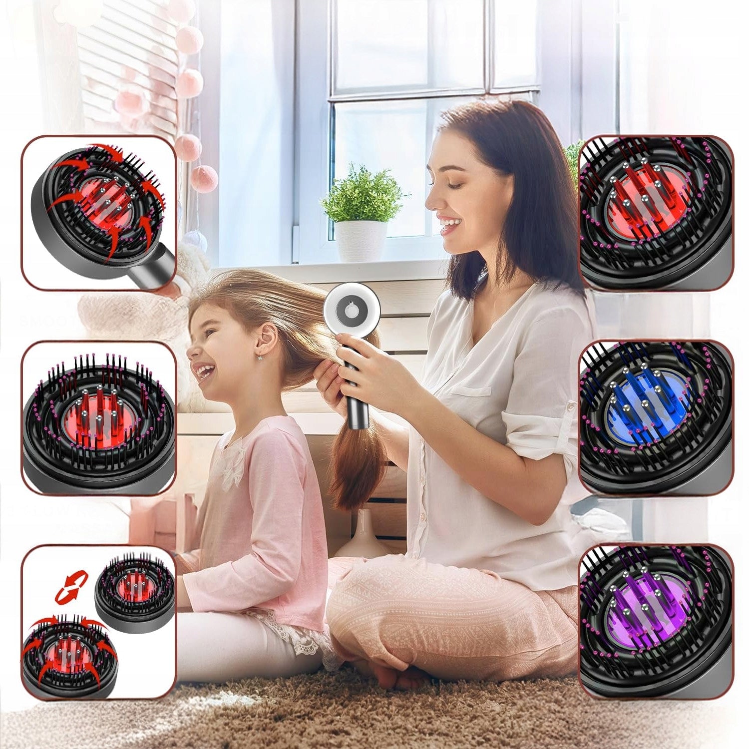 Scalp Massager with Light Therapy and Rub Applicator USB Charging Medical device no
