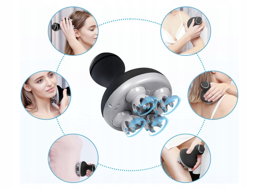 Scalp massager waterproof wireless 4 heads portable COMFIER Manufacturer code 0652805972626