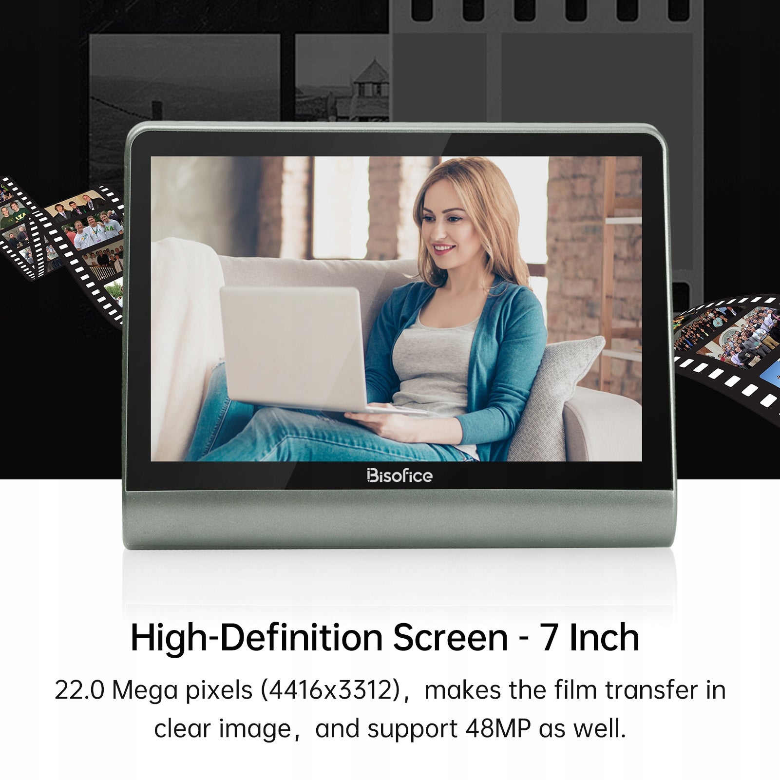 Scanner Film 7in Color LCD Skran Built in RK Memory Slide Scanner Printing technology other